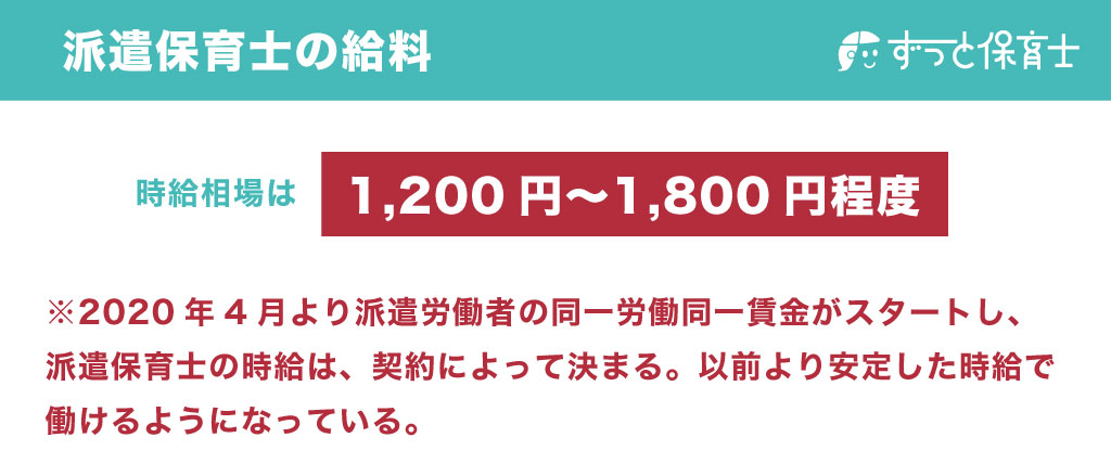 派遣保育士の給料