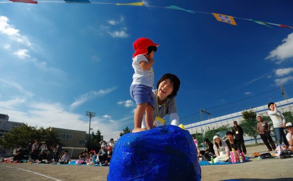 保育園の運動会の親子競技