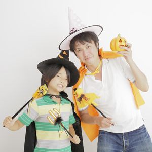 親子でお着替えレース